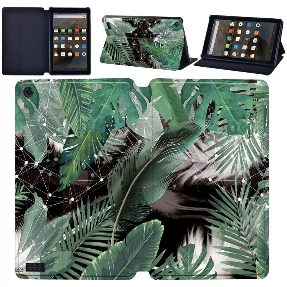Amazon Fire Tablet Case - Green Leaf
